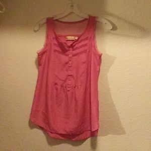 Vera Wang sleeveless button up blouse
